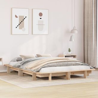Berkfield Home Bed Frame without Mattress 120x190 cm Small Double Solid Wood Pine in Brown