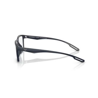Emporio Armani 0ea4189u Matte Black Rectangular Eyeglasses with Cut-Out Temples