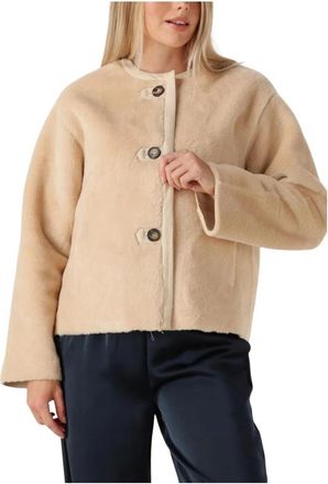 Suncoo Dames Truien & vesten Elton - Dames - Jassen - Beige - S - Polyester - Jassen