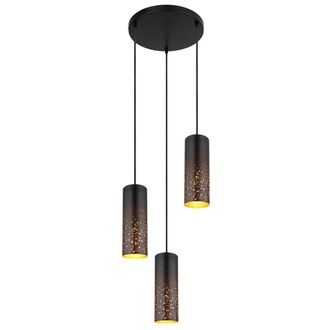 Globo Lighting L&aacute;mpara Colgante - Crocky - Negro - Metal - &Oslash; 34cm - E27 - Globo