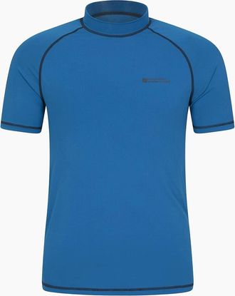 Mountain Warehouse Mens Mountain Warehouse Mens UV Protection Rash Top - Blue - Size: 40