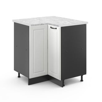Vicco Armario De Esquina R-line, Blanco Casa De Campo, 75.6 Cm, Et M&aacute;rmol