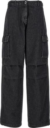 Coperni Denim Wide Leg Cargo Jeans - Dames - Regular Fit Jeans - Zwart - S - Denim - Jeans