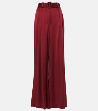 Zimmermann Pleated silk wide-leg pants