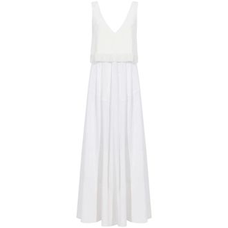 Proenza Schouler Kleedjes, Dames, Wit, M, Leer, Lynda Dress