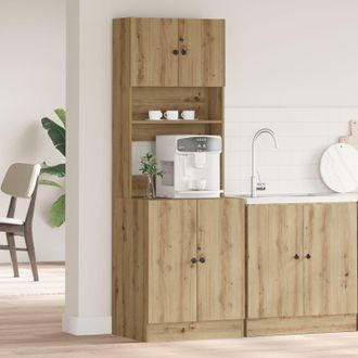 Berkfield Home Kitchen Cabinet Artisan Oak 60x50x180 cm Engineered Wood | Size: 60 x 50 x 180 cm