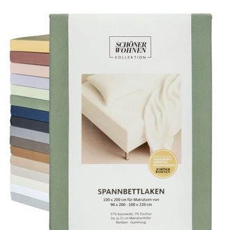 Sch&ouml;ner Wohnen Kollektion Sch&ouml;ner Wohnen S&aacute;bana Ajustable Flat - 1 Unidad 200x200 Cm, Blanco