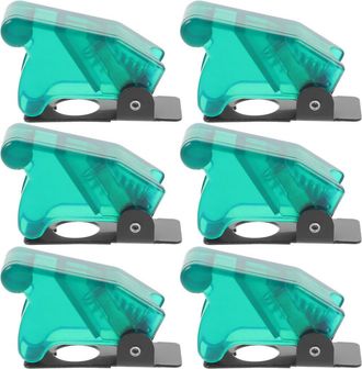 OEM Funda Protectora De Pl&aacute;stico Verde Y Hierro Para Interruptores, 6 Piezas, Para Uso Dom&eacute;stico