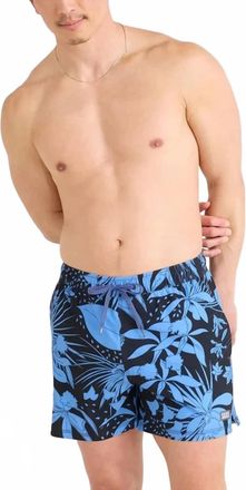 Saxx Oh Buoy 2N1 Volley Swim Trunks In Jungle Noir Black