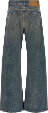 Maison Margiela Wide-Leg Distressed Denim Jeans - Blue