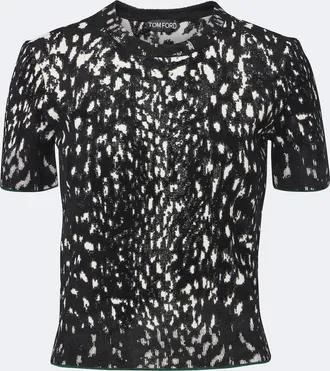 Tom Ford Camiseta de terciopelo jacquard