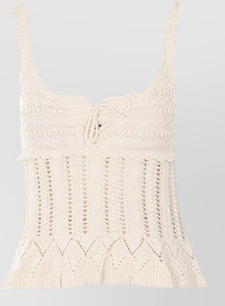 Isabel Marant cotton openwork knit tank top