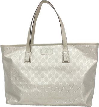 Gucci Silver Pvc Tote Bag (Pre-Owned)