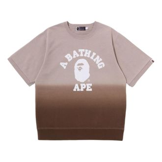 A Bathing Ape College Gradation S/S Sweat Crewneck Brown 1J20-113-004-BRW