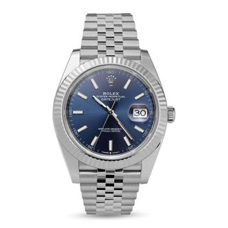 Rolex Pre-owned Rolex Datejust Automatic Chronometer Blue Dial Mens Watch 126334 BLSJ