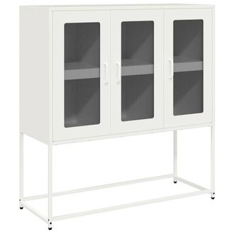 Berkfield Home Sideboard White 100.5x39x107 cm Cold-rolled Steel