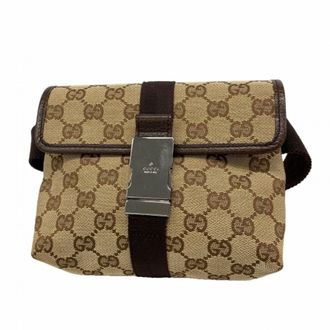 Gucci Brown Canvas Fanny Pack (Pre-Owned)