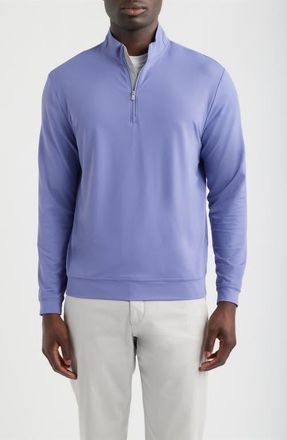 Johnnie-O Motion Performance Quarter Zip Pullover in Fig at Nordstrom, Size Xx-Large