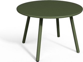 VENTE-UNIQUE.COM Mesa de centro para jard&iacute;n acero caqui, verde