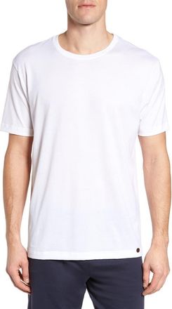 Hanro Night and Day Cotton Crew Neck T-Shirt in White at Nordstrom, Size Xx-Large