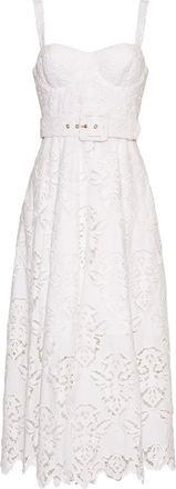 Cara Cara Calypso belted midi dress - White