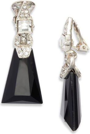 Kenneth Jay Lane Deco Drop Earrings in Jet at Nordstrom