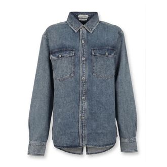 J.W.Anderson Denim Shirts, female, Blue, Size: M Oversized Denim Shirt