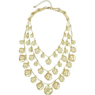 Adornia Bohemian Disc Layered Necklace in Gold at Nordstrom Rack
