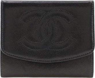Chanel Pre-owned Coin Purse - Dames - Vintage Accessoires - Zwart - ONE Size - Leer - Vintage