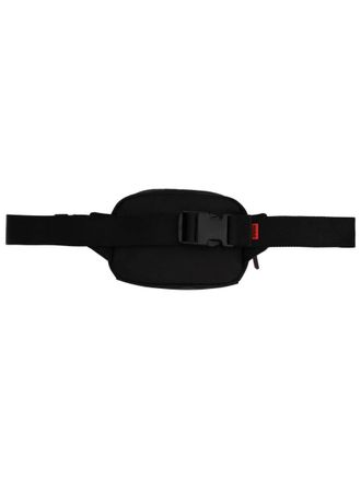 HUGO BOSS Mens Logo Pouch Black Recycled Polyester Belt Bags