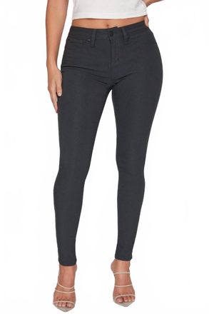YMI Womens Bianca Mid-Rise Skinny Jeans In Black
