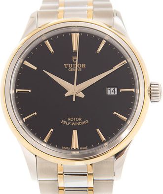 Tudor Style Automatic Black Dial Mens Watch 12703-0003