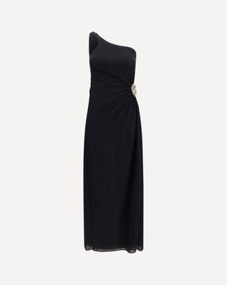 Os&eacute;ree Lumi&egrave;re one-shoulder Dress with spiral detail Female L