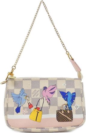 Louis Vuitton Damier Azur Azur Coated Canvas Pochette Pouch (Pre-Owned)