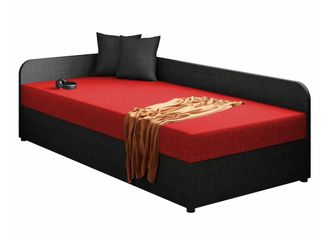 Mirjan24 Mobilier1 - Cama Memphis 128, Lux 23 + Lux 14, Individuales, 90x200, Tapiz, Somieres, 95x205x60cm