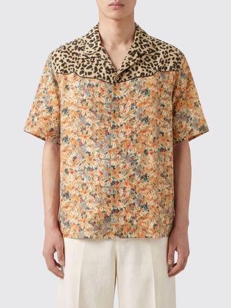 Valentino Garavani Animalier and Floral Print Silk Bowling Shirt