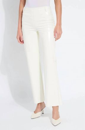 Lyss&eacute; Womens Amara Straight Flare Pant In Snow White Wicker Texture