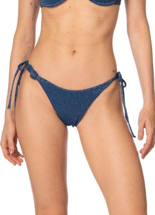 Kibys Sacred Sun Luxe Shimmer Candy Tie Side Bottom in Shimmery Blue at Nordstrom, Size Medium