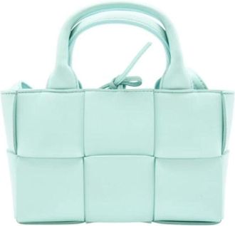 Bottega Veneta Pre-owned Mini Bags, female, Blue, Size: ONE SIZE Pre-owned Tote bag