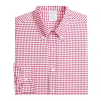 Brooks Brothers Regent Regular-fit Non-iron Overhemd - Heren - Zakelijke Overhemden - Roze - 2XL - Katoen - Overhemden