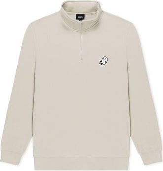 Dalix Womens Heartly Ghost Quarter Zip Pullover in Smoke at Nordstrom, Size Xx-Large