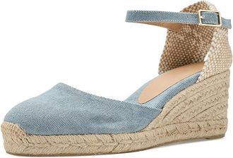 Castaner Carol 80 mm Wedge Espadrille Womens Shoes Acqua : EU 37 (US Womens 6.5) N, Textile