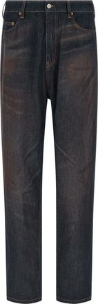Maison Margiela High-waist Washed Denim Jeans - Heren - Regular Fit Jeans - Blauw - W32 - Denim - Jeans