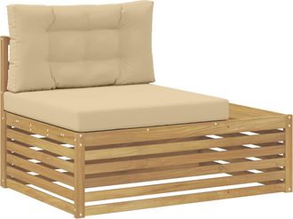 vidaXL Sof&aacute; De Esquina Exterior Con Coj&iacute;n Blanco 115 X 83 X 73 Cm Vidaxl