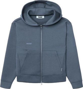 Woodbird Scuba Zip Hoodie - Heren - Vesten met rits - Blauw - XL - Polyester - Hoodies & sweatvesten