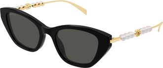 Gucci Grey Cat Eye Ladies Sunglasses GG1968S 001 50