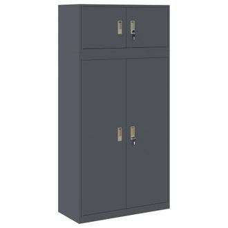 vidaXL Armario De Almacenamiento 2 Uds. Antracita 90 X 40 X 180 Cm Vidaxl