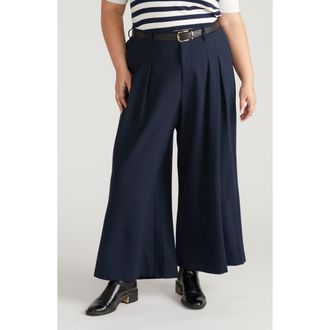 Universal Standard Palais Ponte Wide Leg Pants in Navy Blue at Nordstrom, Size 2Xl