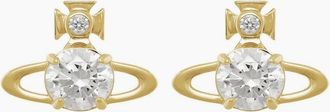 Vivienne Westwood Womens Reina Large Earrings Gold - Size: OS