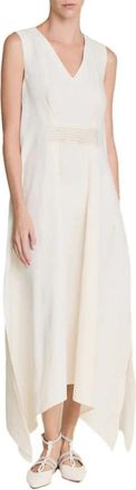 PESERICO Maxi-jurk - Dames - Maxi kleedjes - Wit - L - Kleedjes
